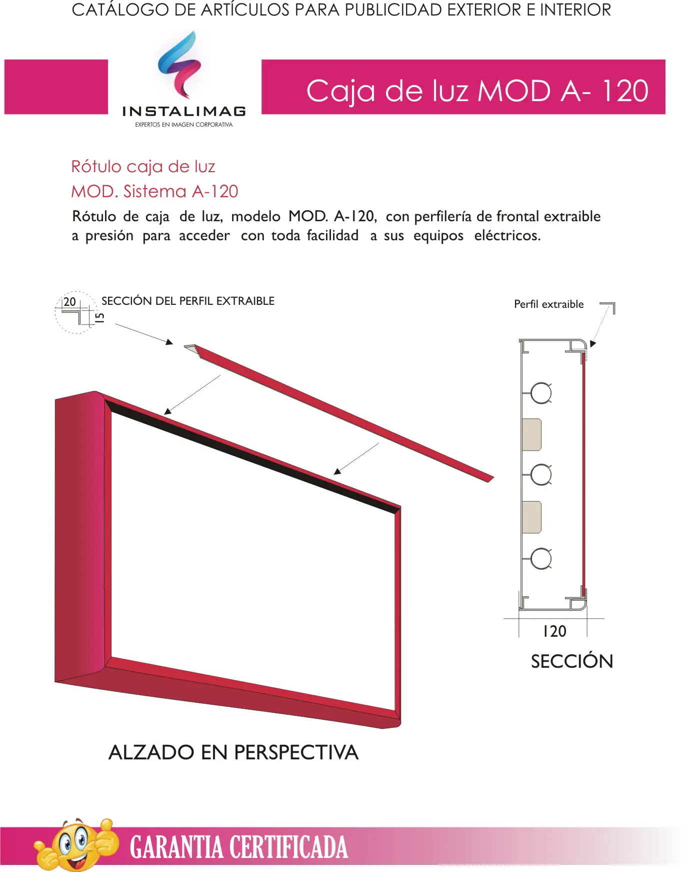 CAJA DE LUZ MOD A-120 CON NUEVO LOGO